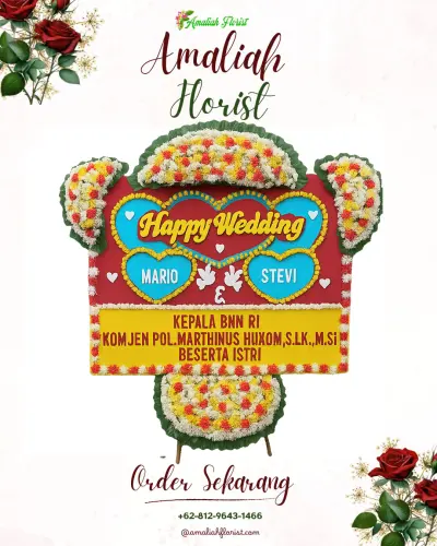 Karangan Papan Bunga Pernikahan di Bojong Kulur